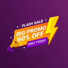 Flash sale banner shopping day background for business retail promotion vector illustration