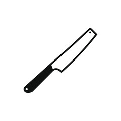 Kitchen knife flat icon isolated on white background. vector illustration