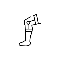 Biomedical mechanisms prostheses leg icon. Biotechnology vector illustration.