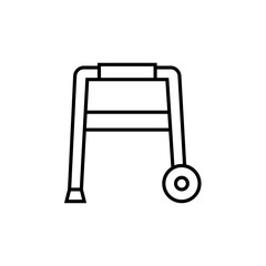 Forearm crutch icon. Medical tool vector illustration.