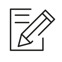 Outline Vector Icon Edit Register Subscription Subscribe