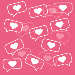 love message on the phone, vector illustration