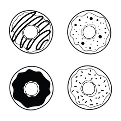 Food icons social media symbols sweet signs