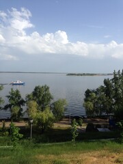 Fototapeta premium boat on the river