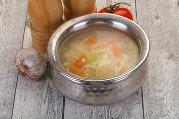 Chicken soup with noodles