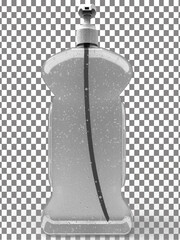 3d bottle of hand gel with shadows