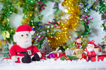 Beautiful gift with Christmas ornaments.