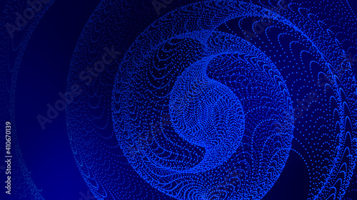 青色のグラデーション アブストラクトドット抽象cgキラキラ背景 Wall Mural Rrice