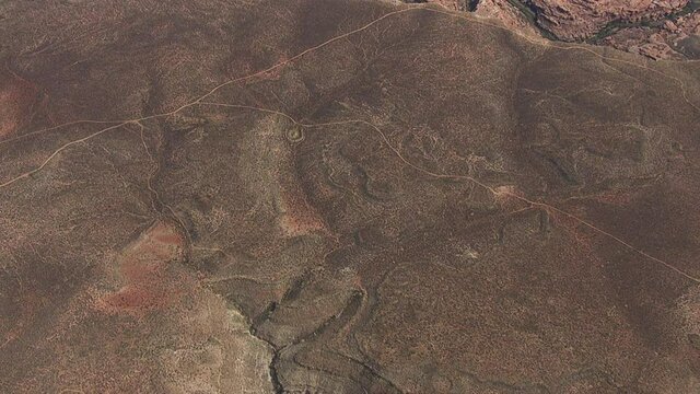 straight down over canyon edge .Slow Flight over Grand Cayon National park during daytime