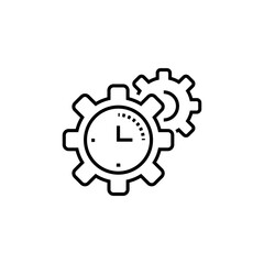 Time management icon. Deadline vector illustration. Deadline vector illustration. Isolated contour of workflow.