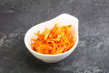 Korean soy asparagus with carrot
