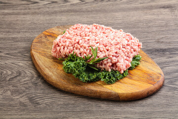 Raw pork minced meat for cooking
