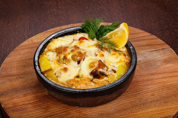 Georgian traditional cuisine - meat with potato