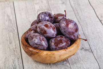 Sweet and rasty ripe plum