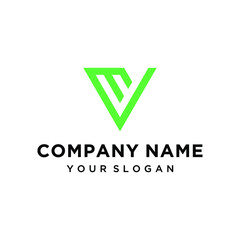 Abstract letter V business logo
