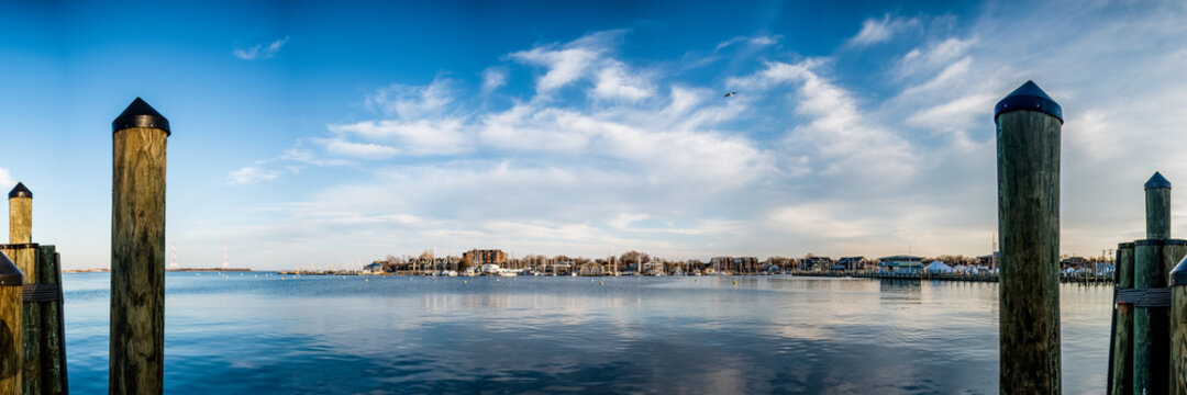 Scenic photos of a dock area in Annapolis, MD