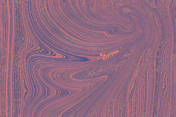 Liquid marble abstract background. Wavy graphic design. Blue, soft pink and glitter gold inkscape look teamed with curvy, luxurious metallic and acid-bright. Illustration art. Molten and mesmerizing.