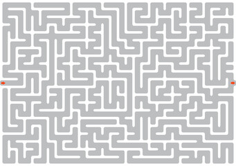 Grey Maze Texture Background Isolated Horizontal Format