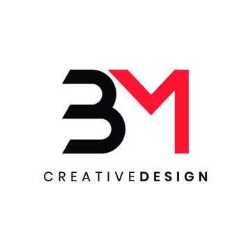 Modern letter BM logo design
