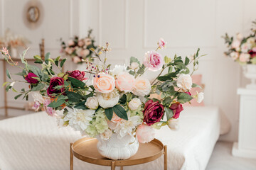 bouquet of flowers in vase