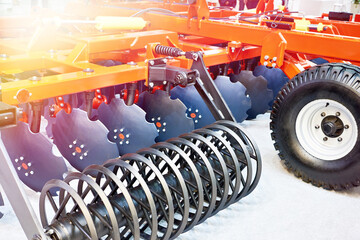 Naklejka na ściany i meble Rollers on disc harrow for agricultural business