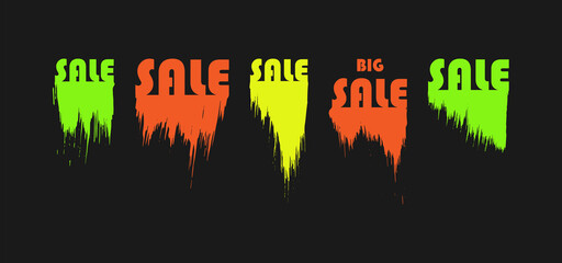 Sale set of banner templates. Vector bright modern isolated illustration.