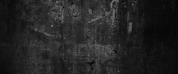 Dark wall stucco texture, dark cement background, dark black walls