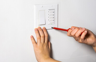 Installing the light switch and fan timer