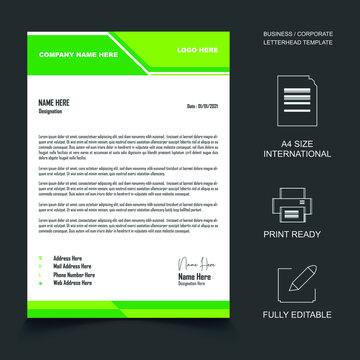 Creative and Modern Business letterhead template design vector