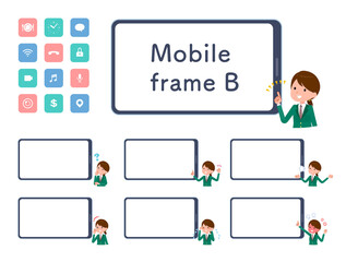 flat type school girl Green Blazer_Mobile-frame-B