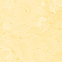 Yellow luxury marble ink texture on watercolor paper background. Marble stone image. Bath bomb effect. Psychedelic biomorphic art.