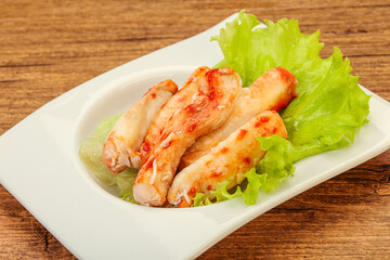 Natural luxury crab meat fillet