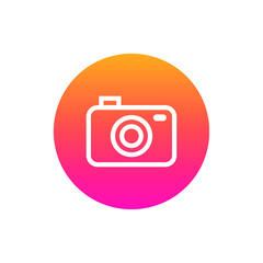 Linear camera icon vector