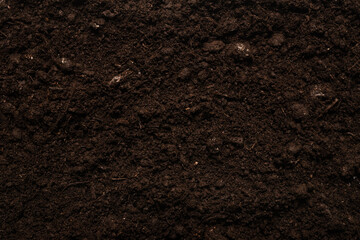Black land for plant background.
