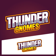 Thunder Gnomes 3D Text Cartoon 