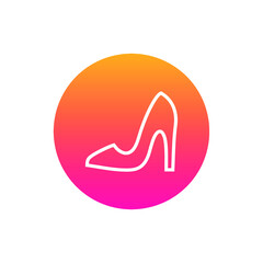 Linear high heels shoes icon vector