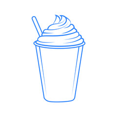 ice cream icon, Iced coffee icon