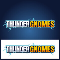 Thunder Gnomes 3D Text Cartoon 