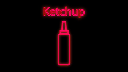 Glowing neon line Tabasco sauce icon isolated on black background. Chili cayenne spicy pepper sauce.