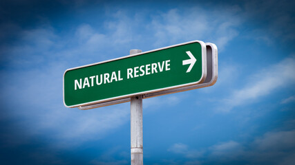 Street Sign to NATURAL RESERVE