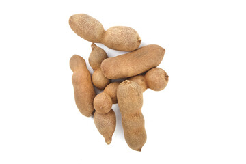 Tamarind fruit isolated on white background
