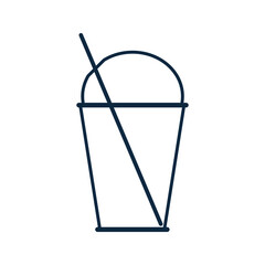 Coffee theme icon, glass of tea, Ice coffee vector icon, ice coffee cup