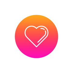 Linear heart icon vector