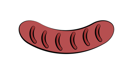 sausage icon vector from gastronomy collection collection. Thin line sausage outline icon illustration