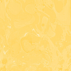 Yellow luxury marble ink texture on watercolor paper background. Marble stone image. Bath bomb effect. Psychedelic biomorphic art.