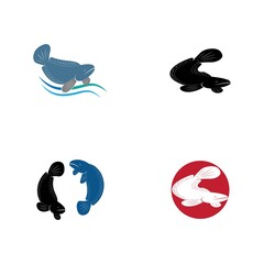 Fototapeta premium Fish Cork logo vector, Creative Fish Cork logo design concepts template