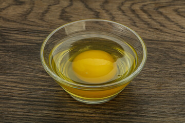 Raw Chicken egg in the bowl