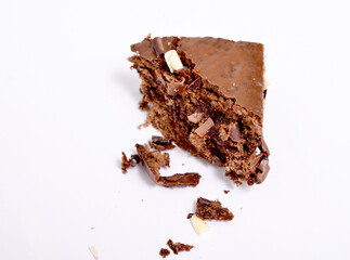 Chocolate Cake isolated on White