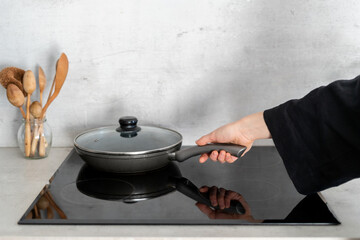 Modern kitchen in apartment with new interior