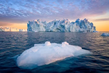 Wandcirkels plexiglas floating glaciers at fjord Disco Bay West Greenland © Jaro